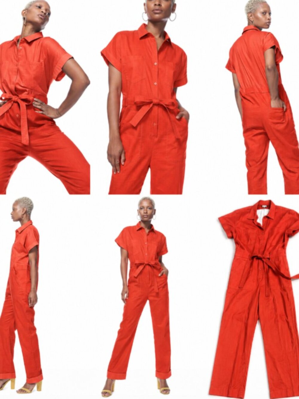 THE KIT - Dottie Jumpsuit - Orange - Size S